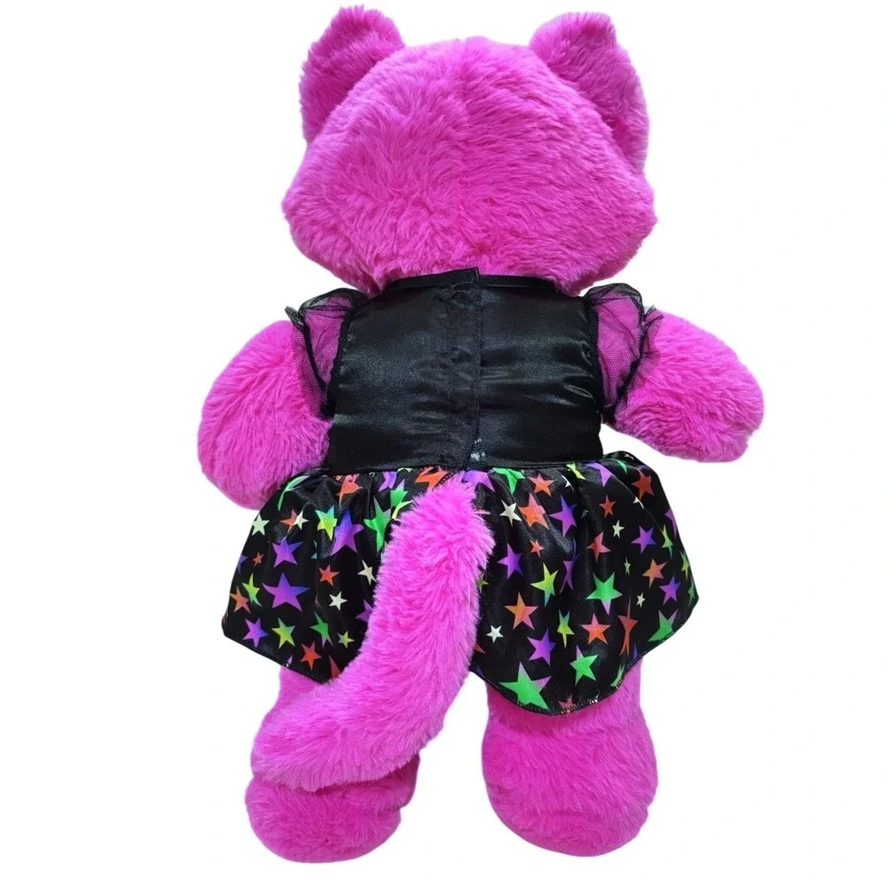 Build-A-Bear Midnight Glow Kitty Plush Pink Stuffed Animal Toy Cat BAB